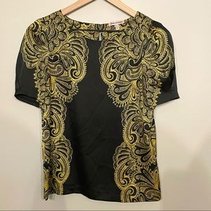 Juicy Couture black and gold blouse XS